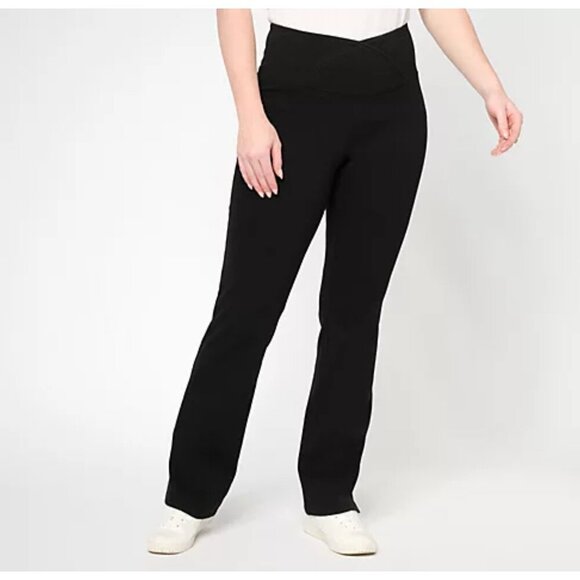 New Women with Control Noir Regular Elite Prime Stretch Denim Flare Pants Size 4 - Picture 1 of 7